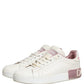 Dolce & Gabbana White Pink Leather Low Top Sneakers Shoes