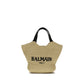 Balmain Beige Viscose Shoulder Bag