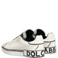 Dolce & Gabbana White Leather Portofino Low Top Sneakers Shoes