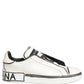 Dolce & Gabbana White Leather Portofino Low Top Sneakers Shoes