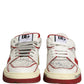 Dolce & Gabbana White Red New Roma Graffiti Sneakers Shoes
