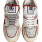 Dolce & Gabbana White Red New Roma Graffiti Sneakers Shoes