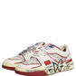 Dolce & Gabbana White Red New Roma Graffiti Sneakers Shoes