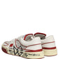 Dolce & Gabbana White Red New Roma Graffiti Sneakers Shoes