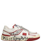 Dolce & Gabbana White Red New Roma Graffiti Sneakers Shoes