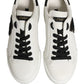 Dolce & Gabbana White Leather DG Logo Low Top Sneakers Shoes
