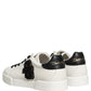Dolce & Gabbana White Leather DG Logo Low Top Sneakers Shoes