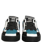 Dolce & Gabbana Multicolor Leather MIAMI Low Top Men Sneakers Shoes