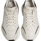 Dolce & Gabbana White Black Daymaster Low Top Men Sneakers Shoes