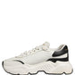Dolce & Gabbana White Black Daymaster Low Top Men Sneakers Shoes