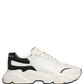 Dolce & Gabbana White Black Daymaster Low Top Sneakers Shoes