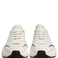 Dolce & Gabbana White Black Daymaster Low Top Sneakers Shoes