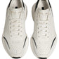 Dolce & Gabbana White Black Daymaster Low Top Sneakers Shoes