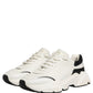 Dolce & Gabbana White Black Daymaster Low Top Sneakers Shoes