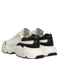 Dolce & Gabbana White Black Daymaster Low Top Sneakers Shoes