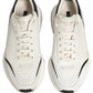 Dolce & Gabbana White Black Daymaster Low Top Sneakers Shoes