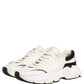 Dolce & Gabbana White Black Daymaster Low Top Sneakers Shoes