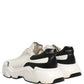 Dolce & Gabbana White Black Daymaster Low Top Sneakers Shoes