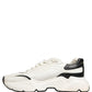 Dolce & Gabbana White Black Daymaster Low Top Sneakers Shoes