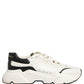 Dolce & Gabbana White Black Daymaster Low Top Sneakers Shoes
