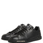 Dolce & Gabbana Black Leather Logo Low Top Men Sneakers Shoes