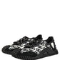 Dolce & Gabbana Black Logo Lace Up Low Top NS1 Men Sneakers Shoes