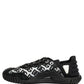 Dolce & Gabbana Black Logo Lace Up Low Top NS1 Men Sneakers Shoes