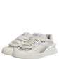 Dolce & Gabbana White Leather Portofino Space Sneakers Shoes
