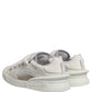 Dolce & Gabbana White Leather Portofino Space Sneakers Shoes