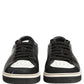 Dolce & Gabbana Black Leather Crown Milano Men Sneakers Shoes