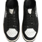Dolce & Gabbana Black Leather Crown Milano Men Sneakers Shoes