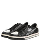 Dolce & Gabbana Black Leather Crown Milano Men Sneakers Shoes