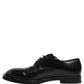 Dolce & Gabbana Black Leather Lace Up Derby Dress Men Shoes