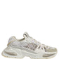 Dolce & Gabbana White Airmaster Mesh Low Top Sneakers Shoes