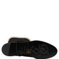 Dolce & Gabbana Black Suede Leather Knee High Boots Shoes