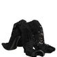 Dolce & Gabbana Black Taormina Lace Socks Boots Pumps Shoes