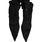 Dolce & Gabbana Black Taormina Lace Socks Boots Pumps Shoes