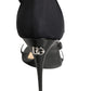 Dolce & Gabbana Stiletto Sandals Socks Knee High Boots Black