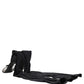 Dolce & Gabbana Stiletto Sandals Socks Knee High Boots Black