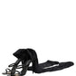 Dolce & Gabbana Stiletto Sandals Socks Knee High Boots Black
