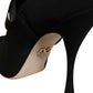 Dolce & Gabbana Black Stiletto Heels Mid Calf Boots Shoes