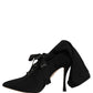 Dolce & Gabbana Black Stiletto Heels Mid Calf Boots Shoes