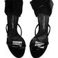 Dolce & Gabbana Stiletto Sandals Socks Knee High Boots Black