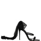Dolce & Gabbana Stiletto Sandals Socks Knee High Boots Black