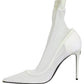 Dolce & Gabbana White Tulle Stretch Mesh Sock Boots Shoes