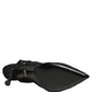 Dolce & Gabbana Black Lace Pointed Toe Slingback Pumps Shoes