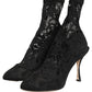 Dolce & Gabbana Black Socks Taormina Lace Pumps Boots Shoes