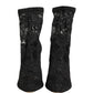 Dolce & Gabbana Black Socks Taormina Lace Pumps Boots Shoes