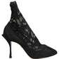 Dolce & Gabbana Black Socks Taormina Lace Pumps Boots Shoes