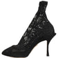 Dolce & Gabbana Black Socks Taormina Lace Pumps Boots Shoes